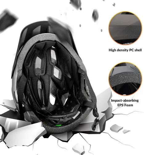 Vista 3 de ROCKBROS Casco integral para niños Cascos de bicicleta para niños Casco ligero de bicicleta de montaña para niños pequeños Desmontable para MTB BMX