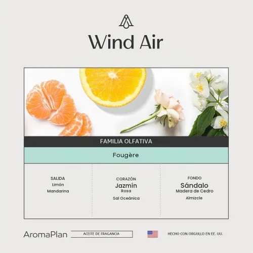 Vista 6 de AromaPlan Hotel Scents Wind Air, 5 onzas líquidas (148ml), aceite difusor de aroma y fragancia de hotel de lujo para el hogar, aceite difusor