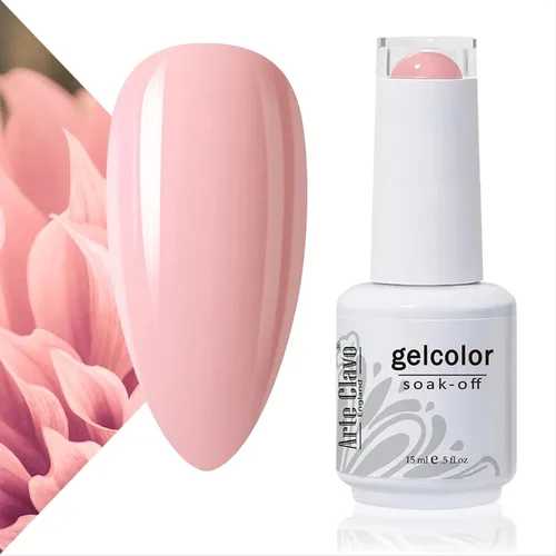 Vista 23 de Arte Clavo Pearlescent Nude Gel Nail Polish 15ml - HEMA Free Soak off UV LED Nail Gel for Manicure, DIY Nail Art, Home Salon Use 11029