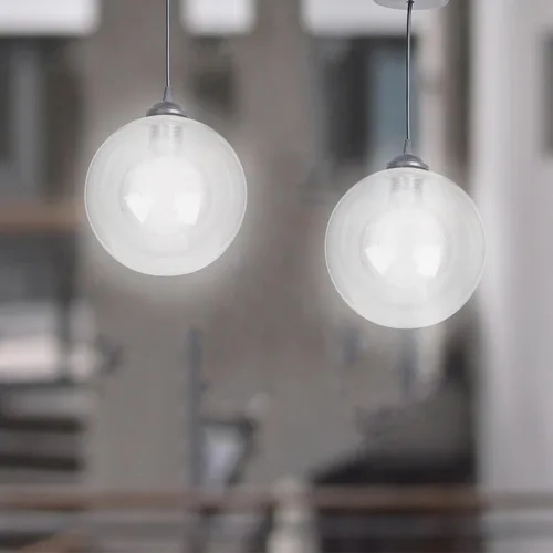 Vista 9 de Angoily Pantalla de cristal G9 de repuesto de doble capa transparente para luz de globo de 3.9 pulgadas, pantalla de lámpara de techo