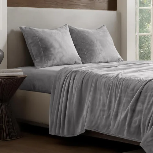 Vista 15 de Bare Home Juego de sábanas de microfelpa de forro polar, tamaño individual, terciopelo ultrasuave, acogedor y cálido, comodidad de felpa para todas