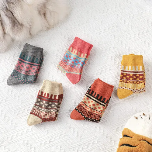 Vista 4 de Wool Socks for Women - Soft 5 Pairs Wool Socks Womens for Winter Hiking