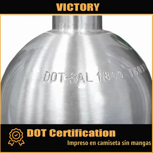 Vista 3 de Victory Cilindro de aluminio del tanque del CO2 de 5lb con la válvula CGA320