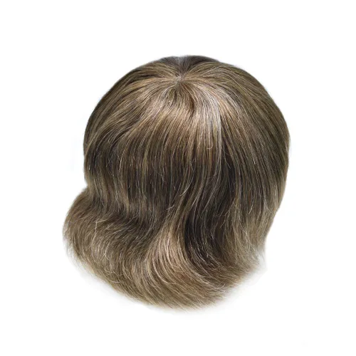 Vista 51 de Toupee para hombre 100% cabello humano real tupé para hombres 0.004 in piel de poliuretano para hombre, sistema de reemplazo de piezas de pelo