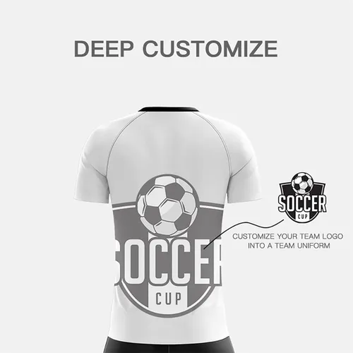 Vista 5 de Jersey de fútbol personalizado degradado con pantalones cortos Número de nombre impreso Entrenamiento deportivo Uniformes de gran
