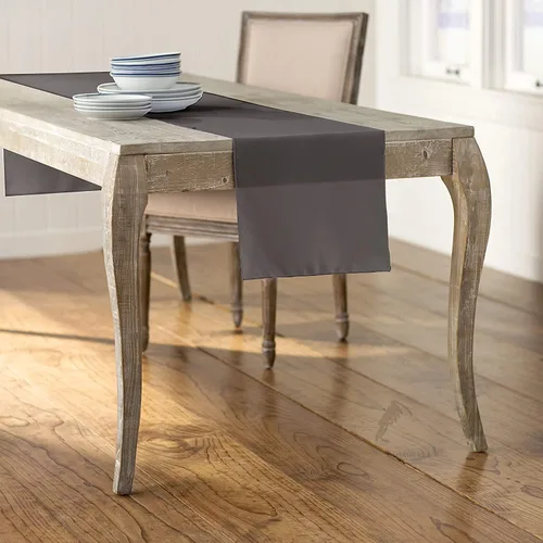 Vista 8 de LA Linen™ mantel de popelina de poliéster de 14 por 108 pulgadas Blanco P
