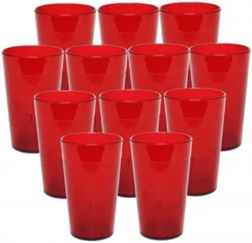 Vista 22 de TrueCraftware - Juego de 12 vasos de color ámbar de 5 onzas. Vasos reutilizables de té helado de alta calidad, apilables, aptos para lavavajillas