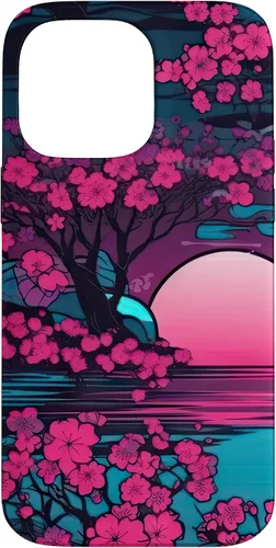 Vista 21 de Synthwave Cherry Blossoms Case for iPhone 17