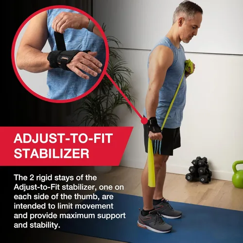 Vista 3 de MUELLER Sports Medicine - Estabilizador de Pulgar Ajustable, Férula Spica, Soporte para Alivio del Dolor de Pulgar para Hombres y Mujeres, Ideal