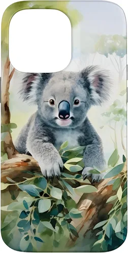 Vista 21 de Adorable Koala in a Tree Watercolor Case for iPhone 17
