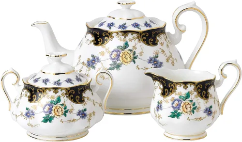 Vista 8 de Royal Albert 100 años 1990 - Juego de 3 piezas (taza de té, platillo y plato de 8")