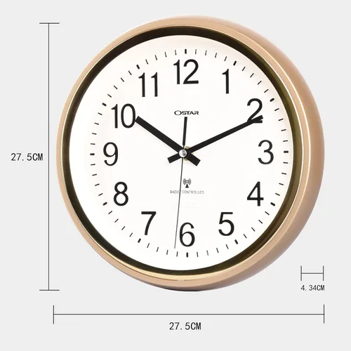 Vista 6 de OSTAR Reloj de pared atómico, reloj redondo de 11 pulgadas