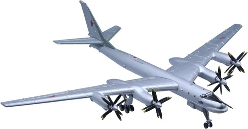 Vista 3 de 1/200 Tu-95 Bear Bombardero estratégico de largo alcance Diecast Avión Modelo Tupolev TU-95
