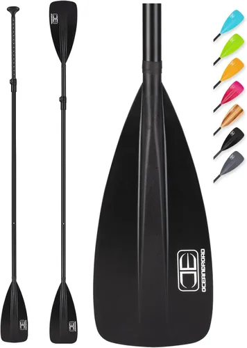 Vista 19 de OCEANBROAD SUP Paddle - Remo ajustable para kayak de paddleboard, eje de aleación de aluminio ajustable con cuchillas de nailon reforzado