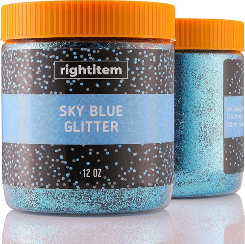 Vista 18 de Purpurina para uñas, purpurina gruesa de corazones azules en frasco, purpurina de 10 onzas para manualidades, purpurina para slime, purpurina