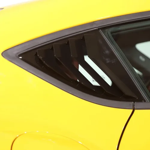 Vista 5 de ABS compatible con Toyota Supra GR A90 A91 MK5 2018 2019 2020 2021 2022 2023 2024 Cubierta triangular para persianas traseras (negro)