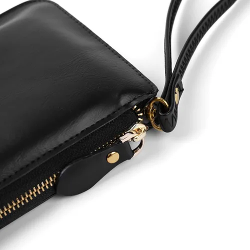 Vista 6 de Funda de hombro cruzado para teléfono celular con pantalla táctil para Samsung Galaxy S24 S23 S22 Ultra S24+ S23+ S22+ 5G, S24 FE, A35 A25 A15 negro