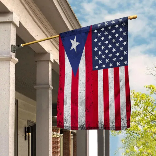 Vista 2 de Bandera de Puerto Rico Bandera de Puerto Rico Bandera de Casa de la Amistad de Puerto Rico - Banderas de Estados Unidos Bandera de Poliéster Premium
