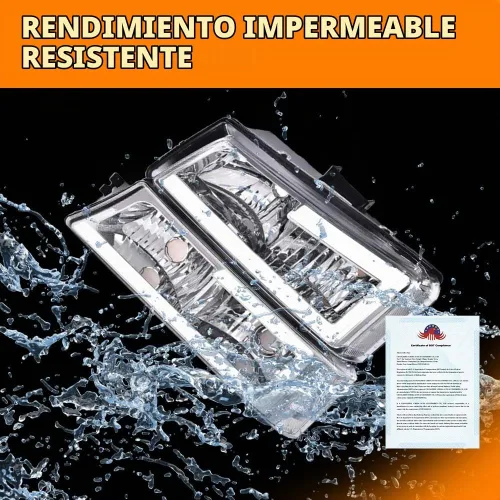 Vista 3 de G-PLUS Conjunto de faros LED, compatibles con Chevy Avalanche Silverado 1500 2500 3500 y HD 2003, 2004, 2005, 2006, faros delanteros