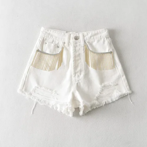 Vista 6 de 1 yarda de aleación de oro con flecos de costura con cuentas de encaje, cadena de borla para accesorios de ropa y decoración de manualidades (dorado)