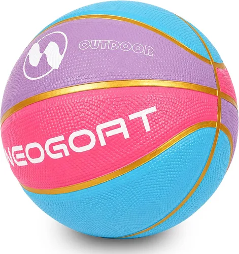 Vista 21 de Pelota de baloncesto para niños y jóvenes tamaño 4/5 25.5/27.5", Pelota de baloncesto de goma gruesa y duradera de alto rebote NEOGOAT tamaño 4/5