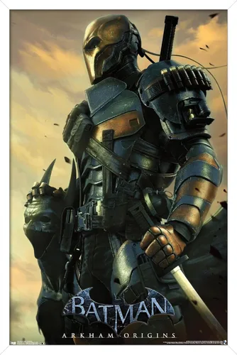 Vista 11 de Trends International DC Comics VIdeo Game - Póster de pared de Arkham Origins, 14.725 x 22.375 pulgadas, versión enmarcada de madera de granero