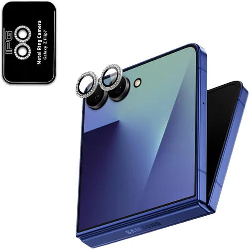 Vista 11 de IPG ProLENS Diamond FRAME - Protector de lente de cámara para Samsung Galaxy Z Flip 7, clase templada de silicato de alúmina, claridad HD