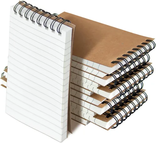 Vista 11 de Paquete de 8 cuadernos de bolsillo en espiral de 3 x 5 pulgadas, bloc de Negro