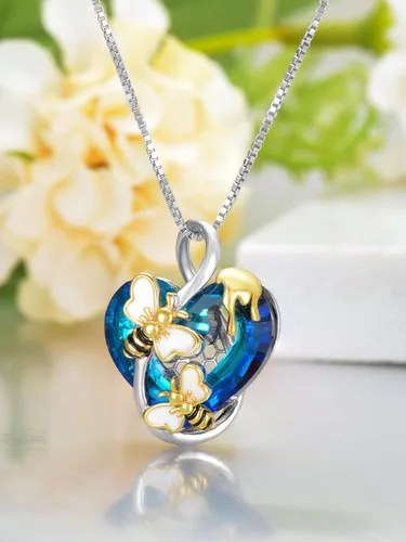 Vista 6 de Collar de plata de ley para hermanas, joyas de cumpleaños para hermanas y amigas
