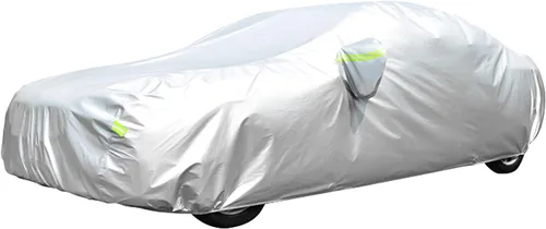 Vista 10 de Funda de Coche a Medida para Tesla Model 3, Protección para Todo Tipo de Clima, Antiarañazos, Impermeable Bloquea Lluvia/Sol/Nieve/Polvo