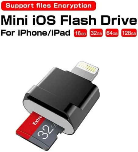 Vista 4 de [Certificado MFi de Apple] Lector de tarjetas micro SD para iPhone iPad, lector de tarjetas Lightning a Micro SD/TF, adaptador de lectura