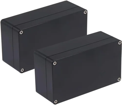 Vista 10 de Caja de Proyecto ABS Cajas Eléctricas Negras IP65 Caja Impermeable para Exteriores Caja de Conexiones Electrónicas Caja de Alimentación con Remates