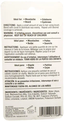 Vista 3 de Clubman Cera de bigote neutra 0.50 oz (paquete de 5)