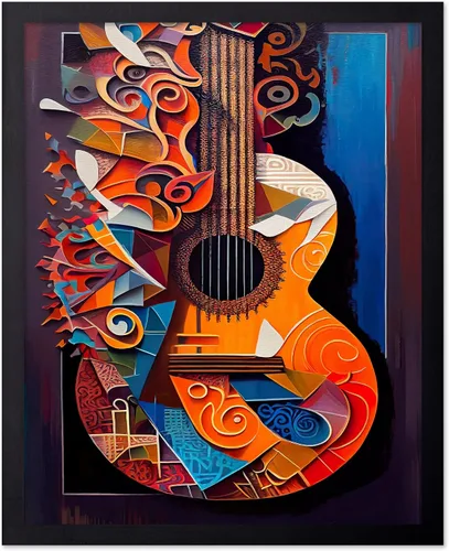 Vista 43 de Poster Master Póster de música vintage de 3 piezas, impresión de instrumentos retro, regalo para músico, amigo, guitarra eléctrica, patrón, patente