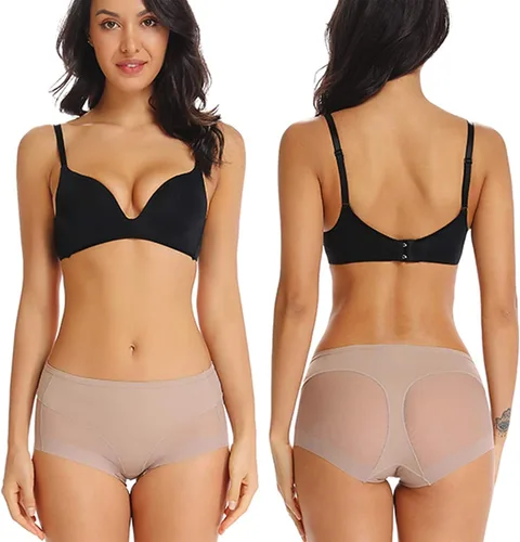Vista 5 de WOWENY Bragas con control de abdomen para mujer, sin costuras, para levantar glúteos, cómodas, moldeadoras de cuerpo, ropa interior sexy
