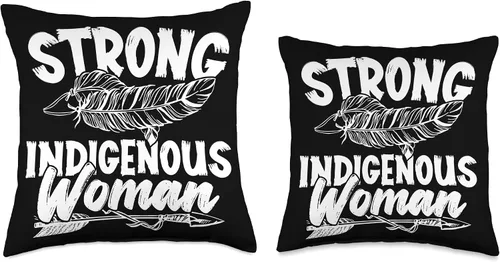Vista 3 de Pride Nativ American Indigenous Fearless Strong Indigenous Woman Native American - Almohada de 16 x 16 pulgadas, multicolor