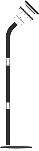Vista 7 de VidaMount Caja y soporte de suelo con tapa de botón para el hogar, color negro, compatible con iPad mini 1/2/3