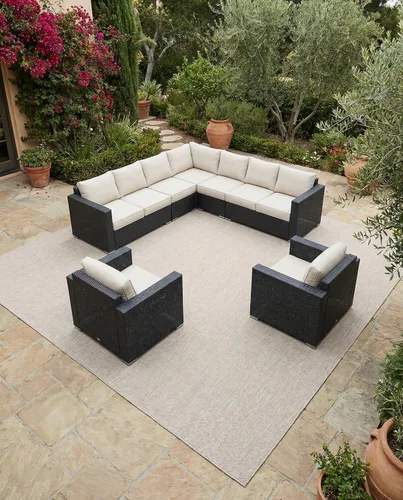 Vista 86 de Rugs.com Outdoor Solid Collection - Alfombra de pelo plano beige de 2 x 3 pulgadas, perfecta para entradas, cocinas, rincones de desayuno, piezas