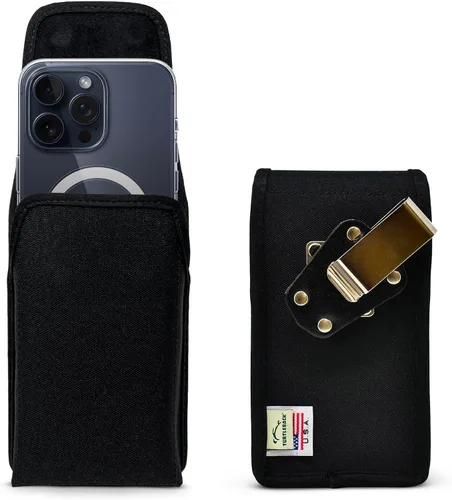 Vista 8 de Turtleback - Funda de piel prémium para iPhone 16 Pro Max, 15 Pro Max, 14 Pro Max, 13 Pro Max, soporte para cinturón de teléfono negro para fundas