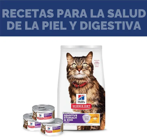 Vista 10 de Comida seca para gatos con piel y estómago sensible, de Hill's Science Diet