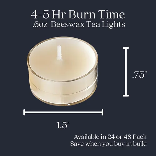 Vista 3 de Bluecorn Beeswax, velas 100 % cera de abeja, color marfil