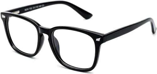 Vista 27 de TIJN Gafas de dormir con bloqueo de luz verde azul, lente de luz roja para juegos de computadora, fatiga de pantalla y protección UV Negro