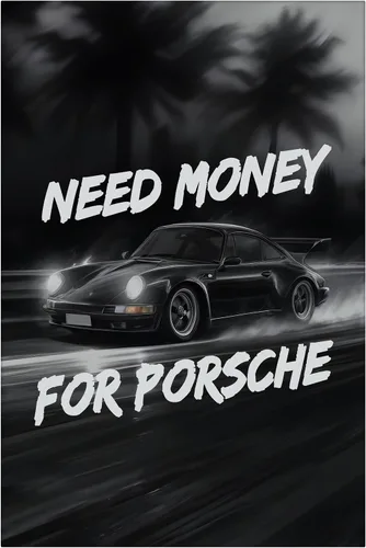 Vista 18 de Arte de pared motivacional para la oficina, lienzo de arte de súper auto, decoración automotriz inspiradora para los amantes de Porsche Sportscar