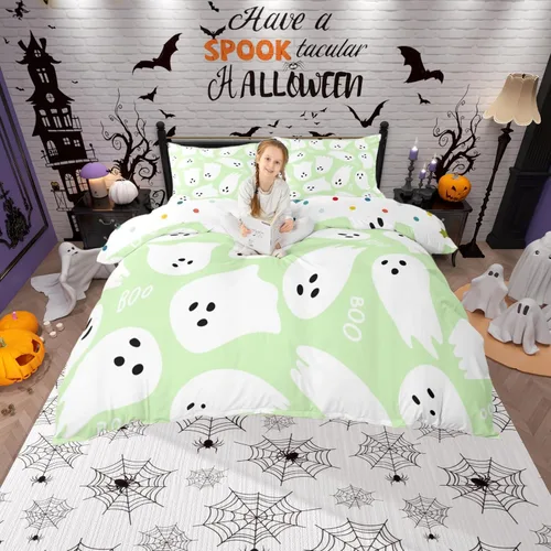 Vista 26 de Juego de ropa de cama de animales de gato misterioso, bohemio, exótico, tribal, abstracto, arte abstracto, juego de funda de edredón para decoración