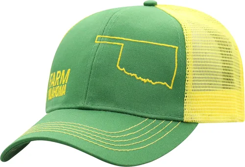 Vista 96 de John Deere Gorra de béisbol con logotipo y malla trasera con contraste, para hombre