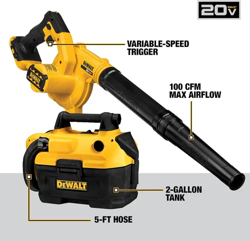 Vista 6 de DEWALT - Kit combinado de herramientas eléctricas de 20 V MAX, 10 herramientas inalámbricas, juego de herramientas eléctricas, 2 baterías, cargador