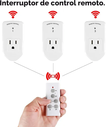 Vista 5 de BN-LINK Interruptor de salida eléctrica con control remoto inalámbrico para luces, ventiladores, luces navideñas, pequeños electrodomésticos, rango
