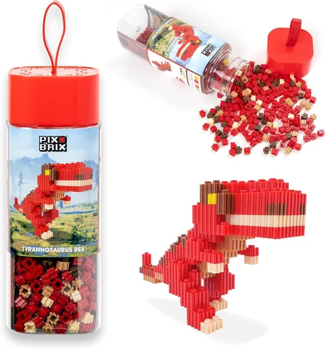 Vista 10 de Pix Brix Pixel Art Kit Puzzle Bricks – Serie Dinosaurio, Brachiosaurus – Juego de ladrillos de construcción patentado para recrear tu dinosaurio