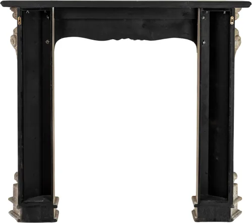 Vista 8 de Creative Co-Op - Mantel decorativo de madera para chimenea, color crema envejecida