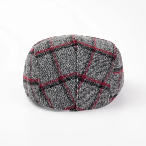 Vista 5 de The Original Boston Scally - Gorra plana de periódico a cuadros - Sombrero de algodón de un solo panel para hombre